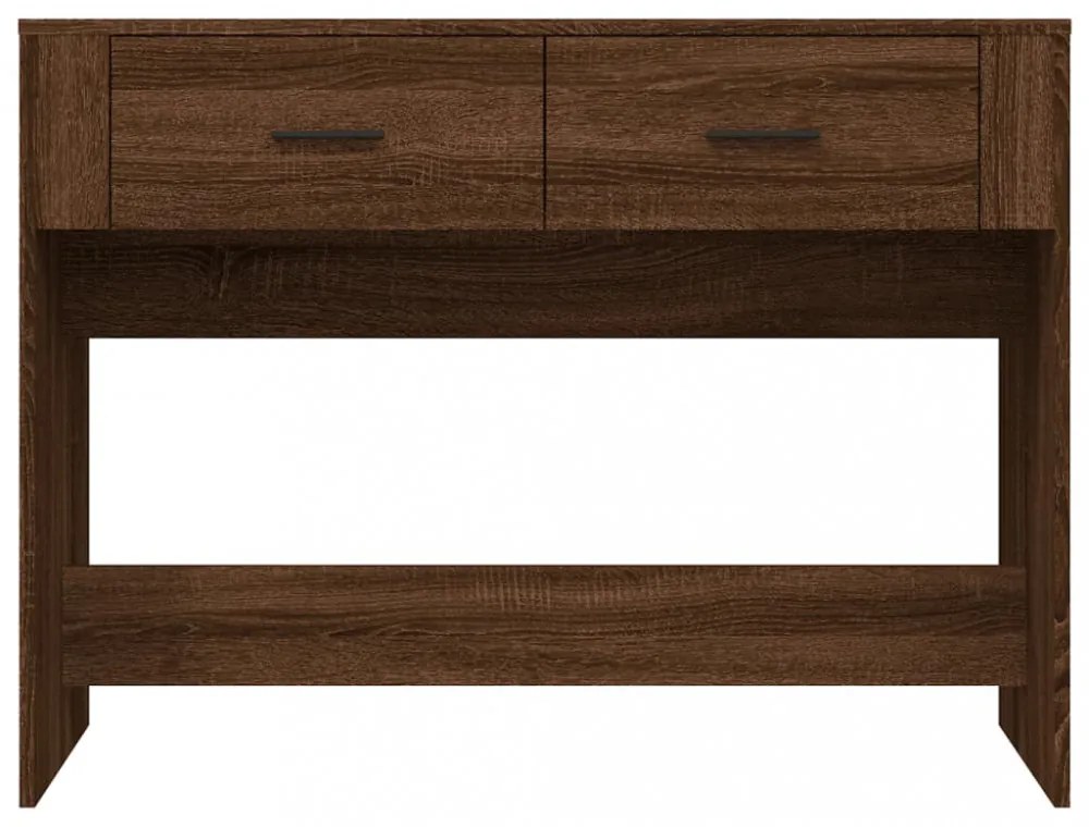 barna tölgyszínű szerelt fa tálalóasztal 100 x 39 x 75 cm