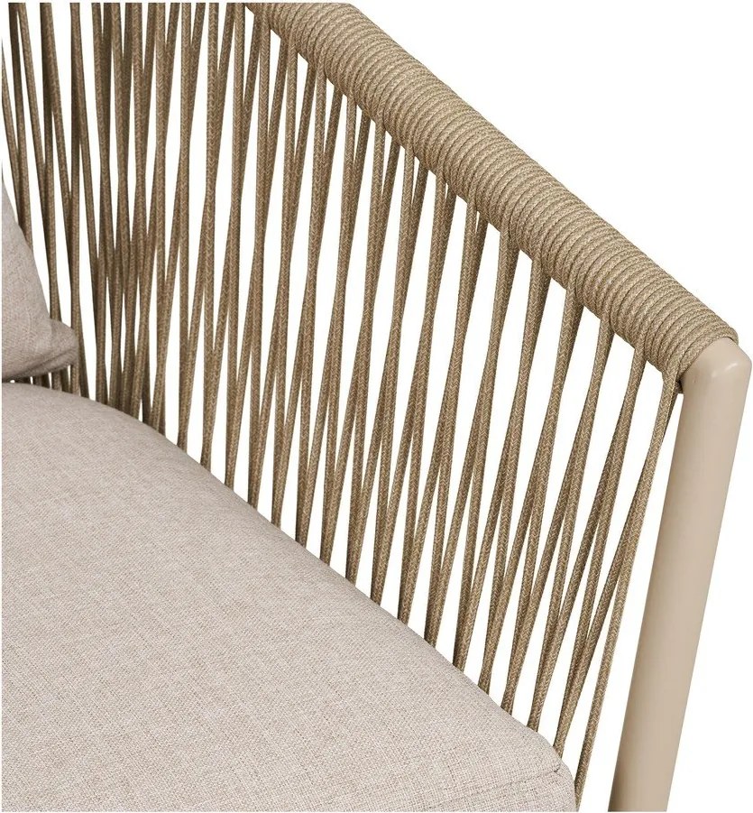 Bézs fém-párnázott kerti szék Salerno – House Nordic