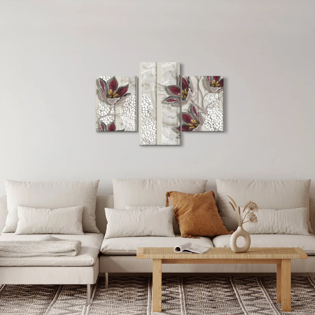Kép - Dekoratív virágok (90x60 cm)