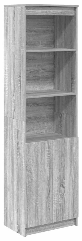 szürke sonoma szerelt fa magasszekrény 50x35x180 cm