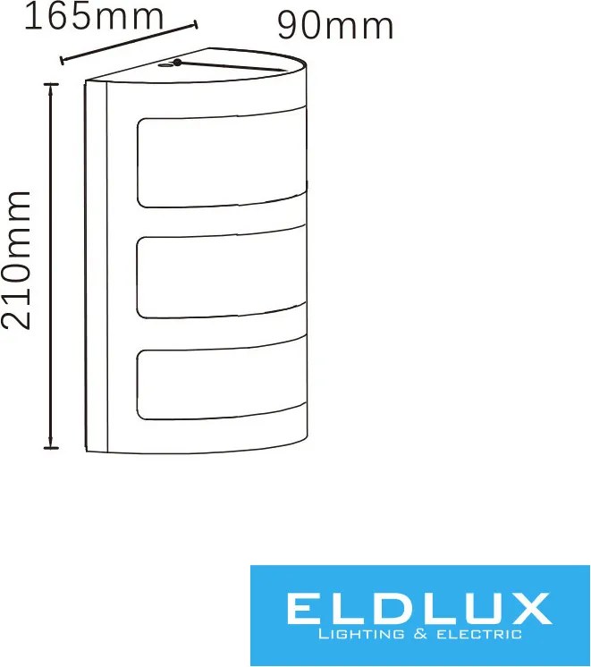 ELDLUX S250-A Modern Kültéri Fali Lámpa IP44