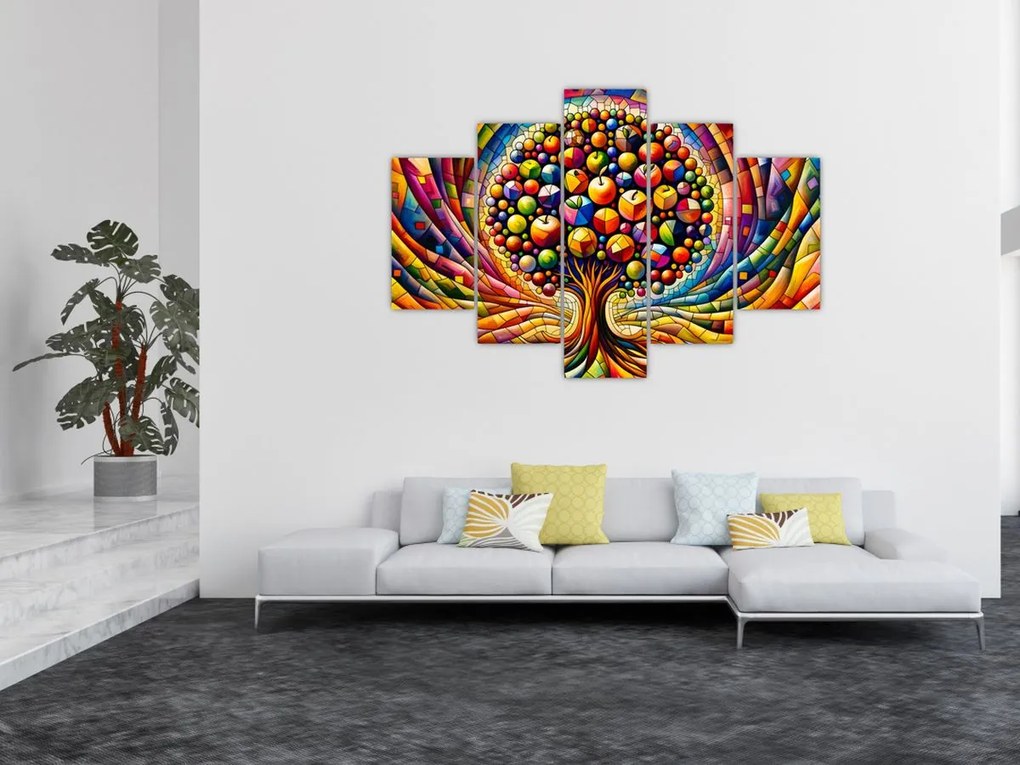 Kép – Színes fa almákkal (150x105 cm)