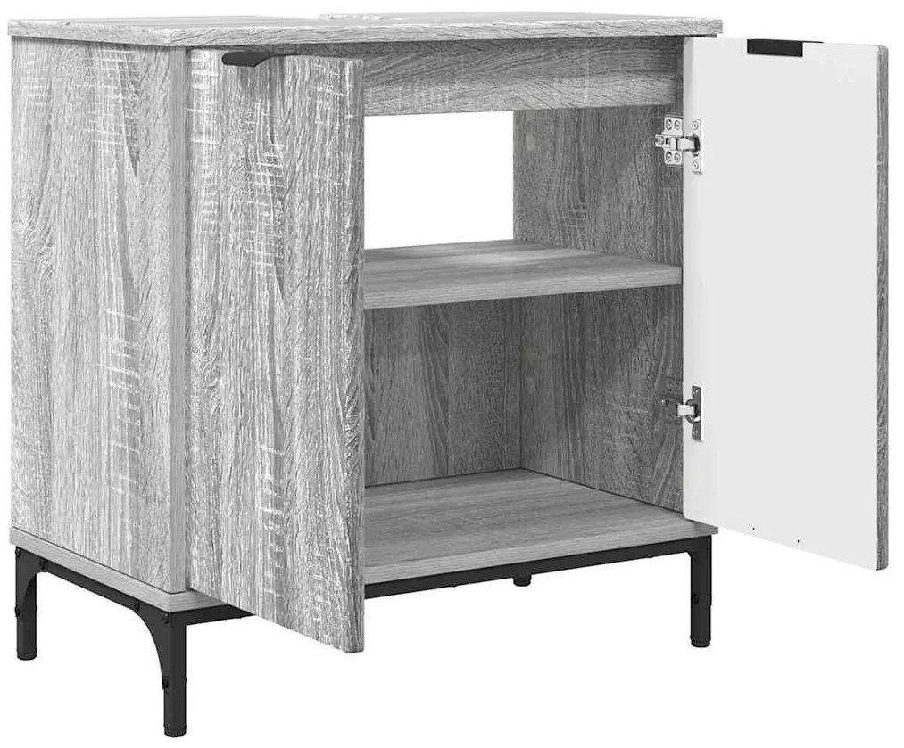 Fürdőszobai mosdószekrény Szürke sonoma 60.5 x 33.5 x 61 cm