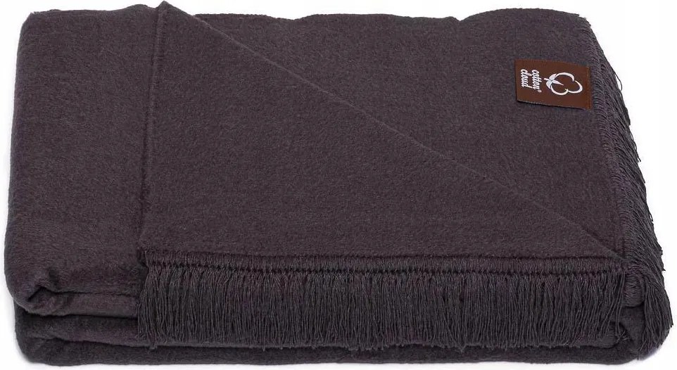 Akril pamut takaró 150x200 antracit rojtokkal díszítve