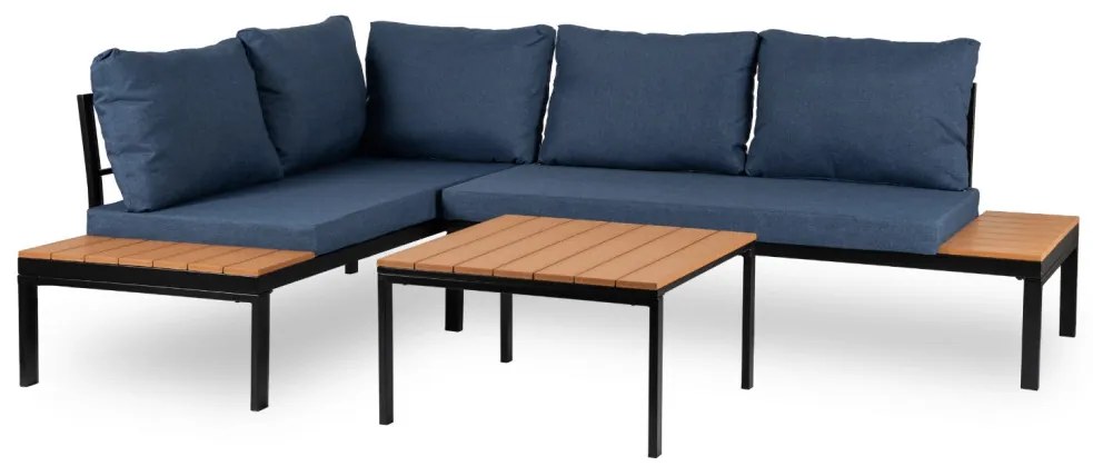 Kerti Ülőgarnitúra Sötétkék/Fekete Színben. NORMAN