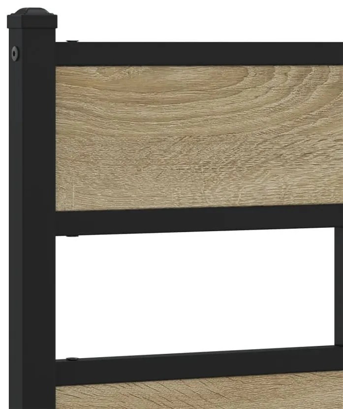 vidaXL sonoma tölgy színű szerelt fa ágykeret matrac nélkül 107x200 cm