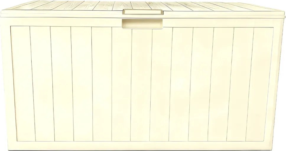 Kerti tároló box 112x49x54 cm, műanyag, bézs, AZB-G2075 CRM