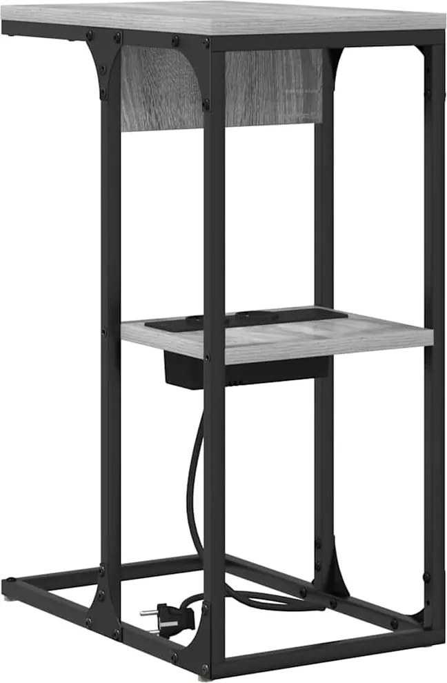 vidaXL Éjjeliszekrény Szürke Sonoma 41,5 x 26 x 60,5 cm Faanyag