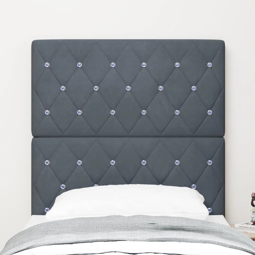 LED fejtámla Sötétszürke 80 cm Bársony
