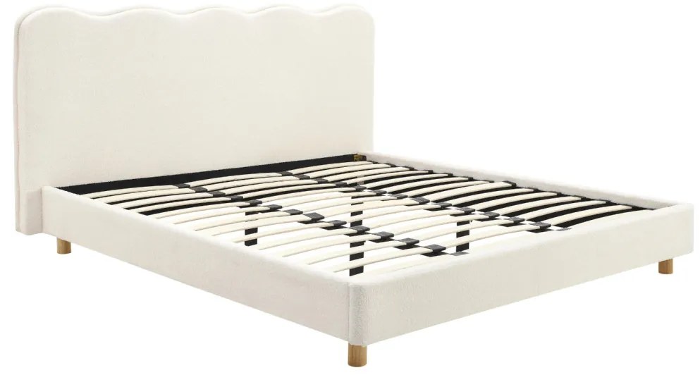 Franciaágy Krém Bouclé Kárpittal. 180x200 cm. IZMIR Boucle