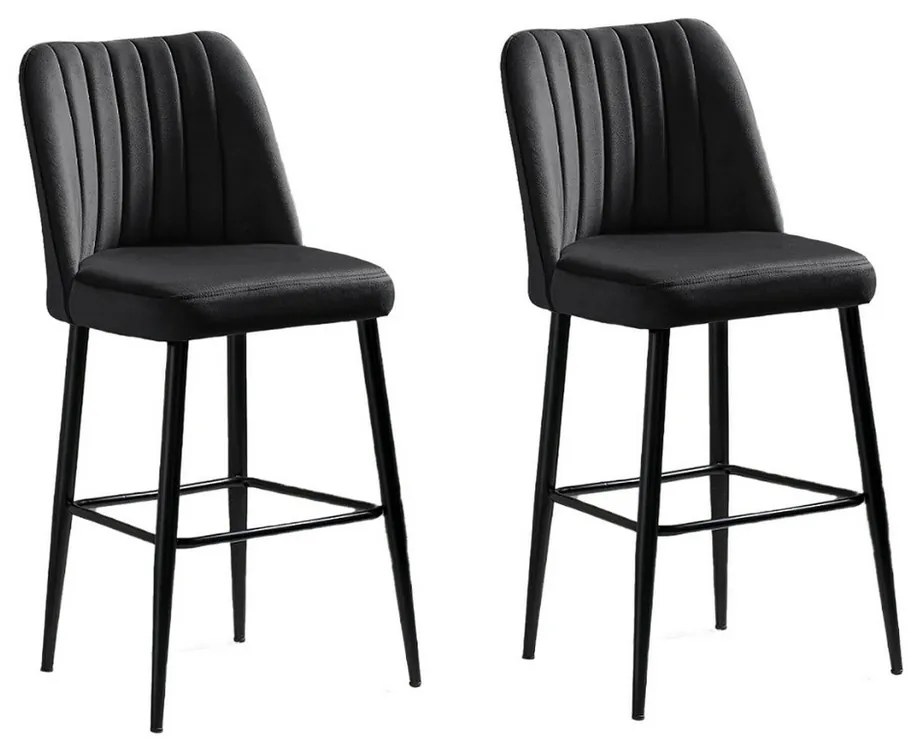 Vento Black and Black bárszék szett, 2 db, 2 db