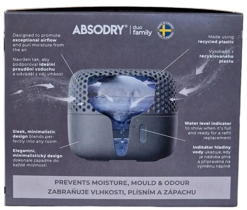 Everbrand Nedvességelnyelő Absodry Duo Family Bag3-sorozat, 30 m3-ig, sötét szürke