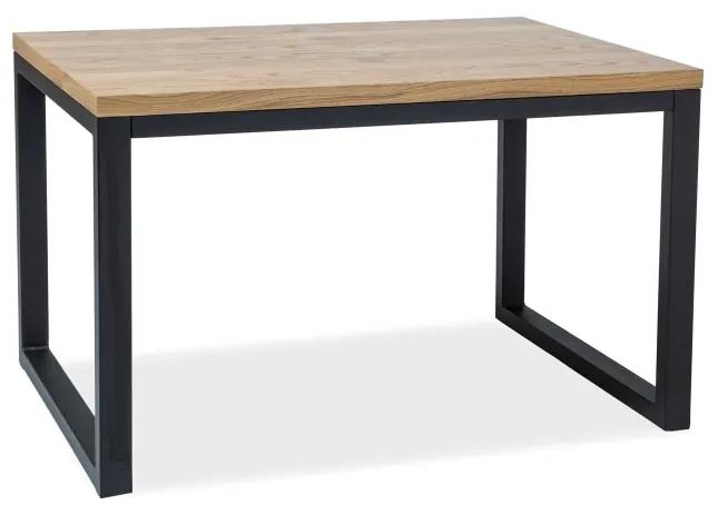 RASOL II Black étkezőasztal, 150x78x90, tölgy/fekete