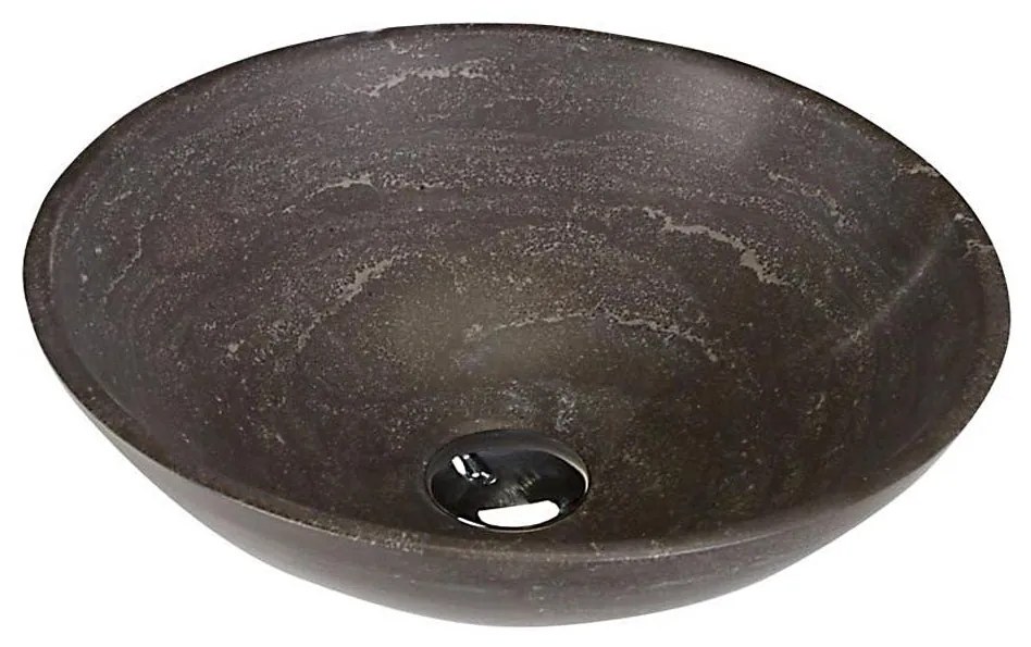 Sapho - BLOK pultmosdó, átmérő 40 cm, barna/kő