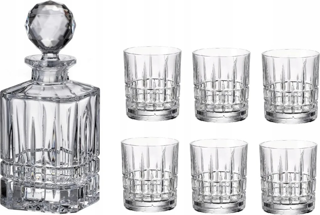 Bohemia Dover Whisky Szett Karafka 800 ml Poharak 6 x 320 ml Ajándék