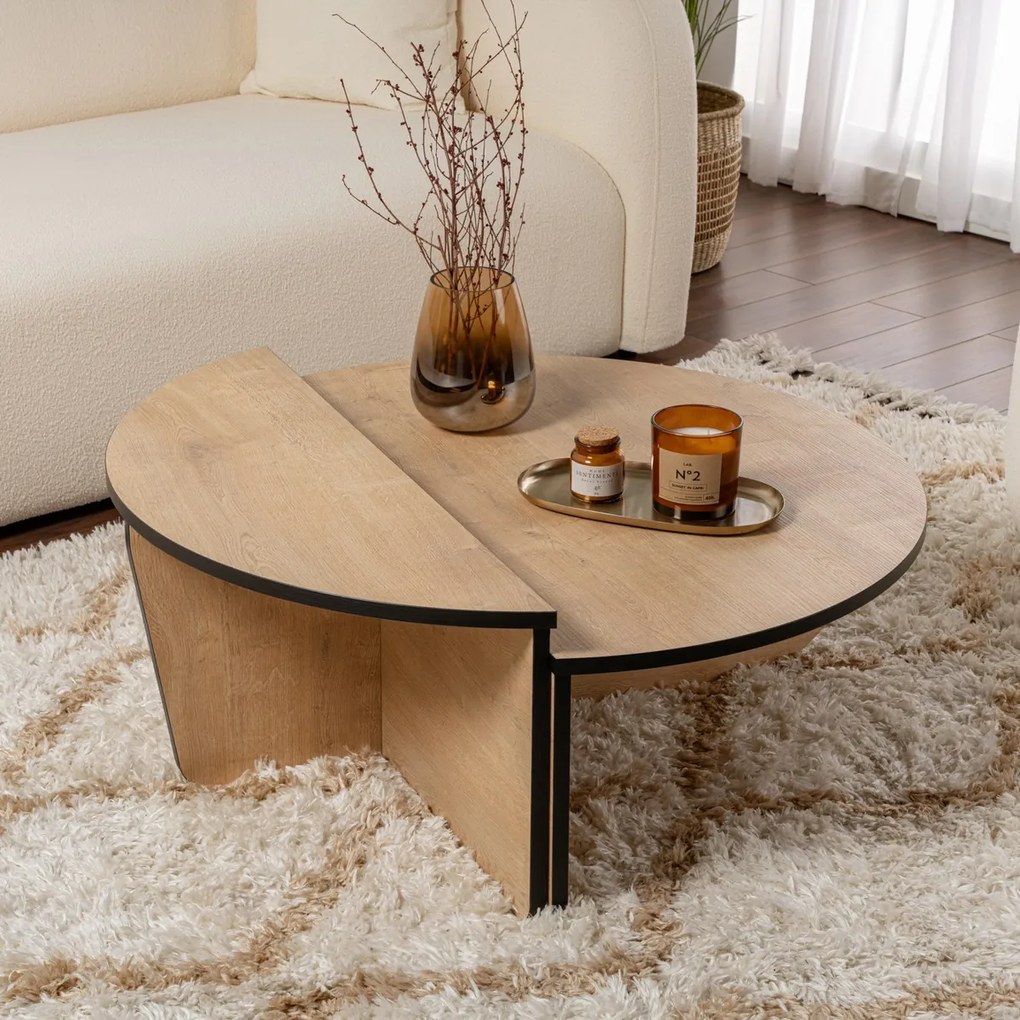 Orion Honey Oak Black dohányzóasztal