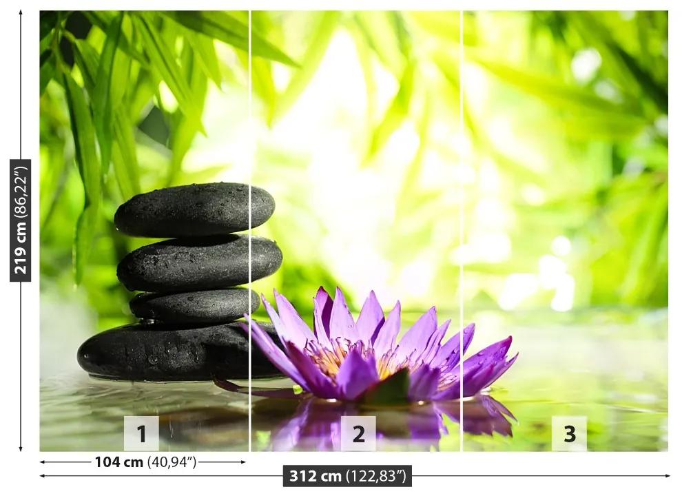 Fotótapéta A Lotus és a Zen Stone- 104x70 cm