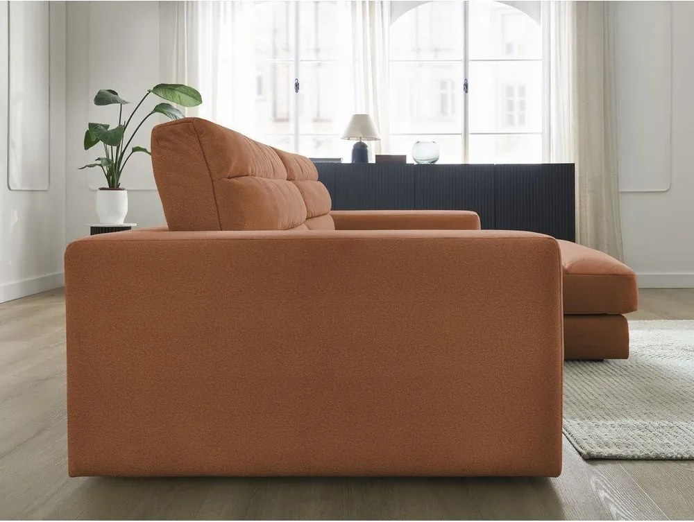 Narancssárga bársony sarokkanapé (jobb oldali-heverő résszel) Sierra – Bobochic Paris