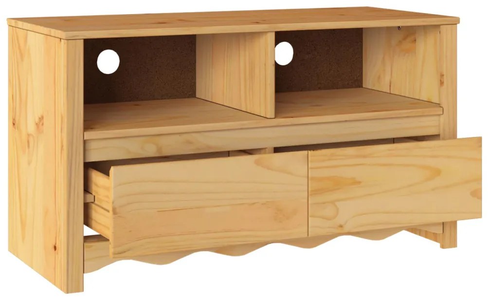 TV Szekrény &quot;&quot;DRAMMEN&quot;&quot; 99x43x55 cm Tömör Fenyő