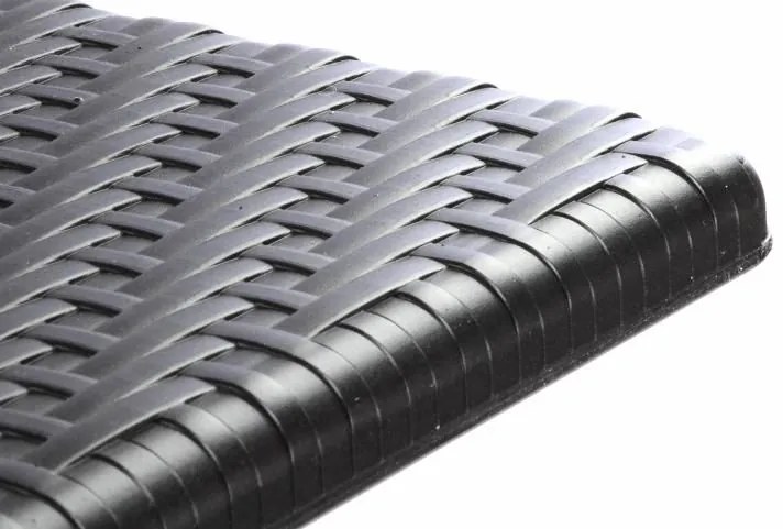 GARTHEN Összecsukható kerti asztal rattan 75 x 61 x 61 cm