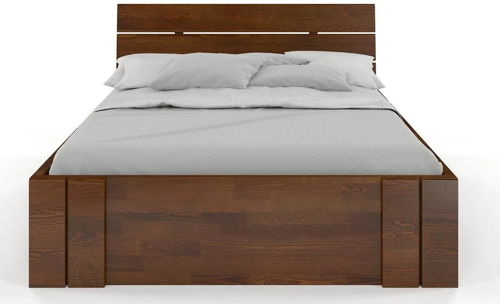 Franciaágy 160 cm Tosen High Drawers (Fenyő). 800208