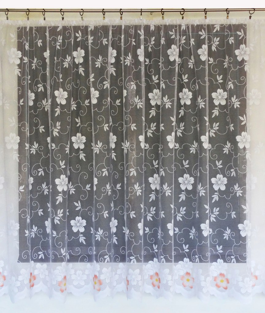 Mg Függöny 4458 Fehér narancs 300x170 szalaggal