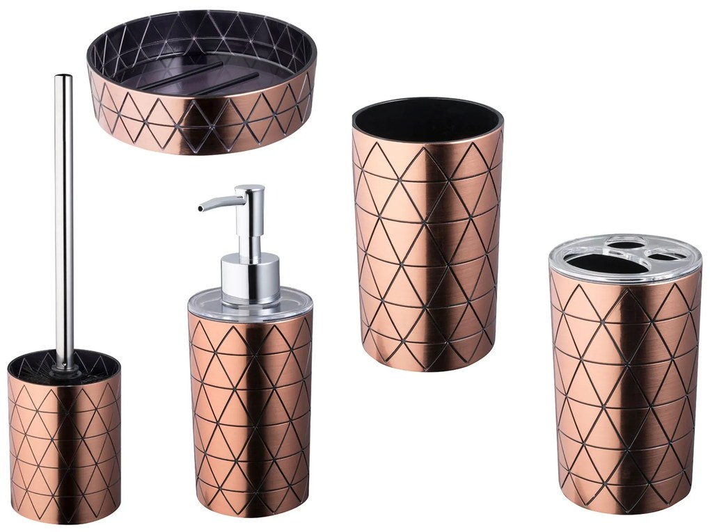 BISK Erga Star, álló WC kefe, réz, ERG-07131