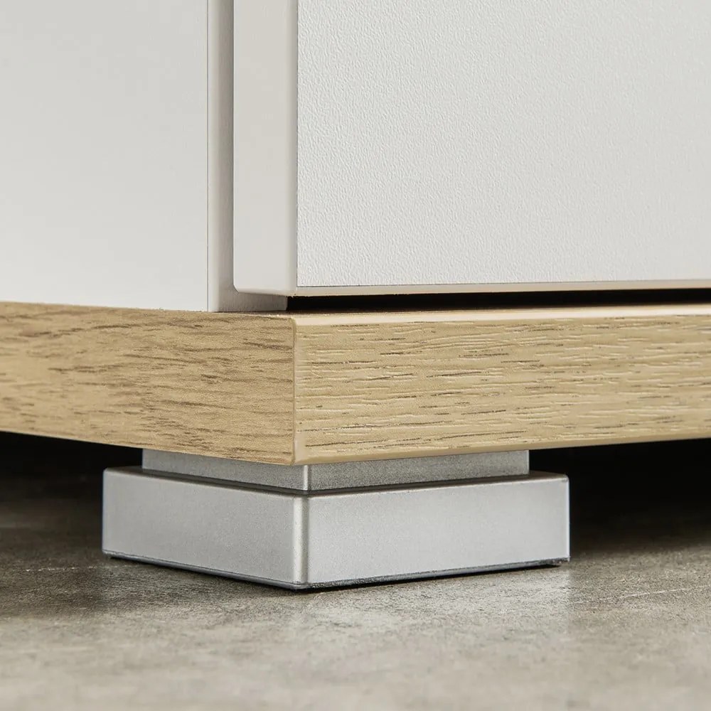 Fehér-natúr színű fiókos cipőtartó tölgyfa dekorral Topix – Germania