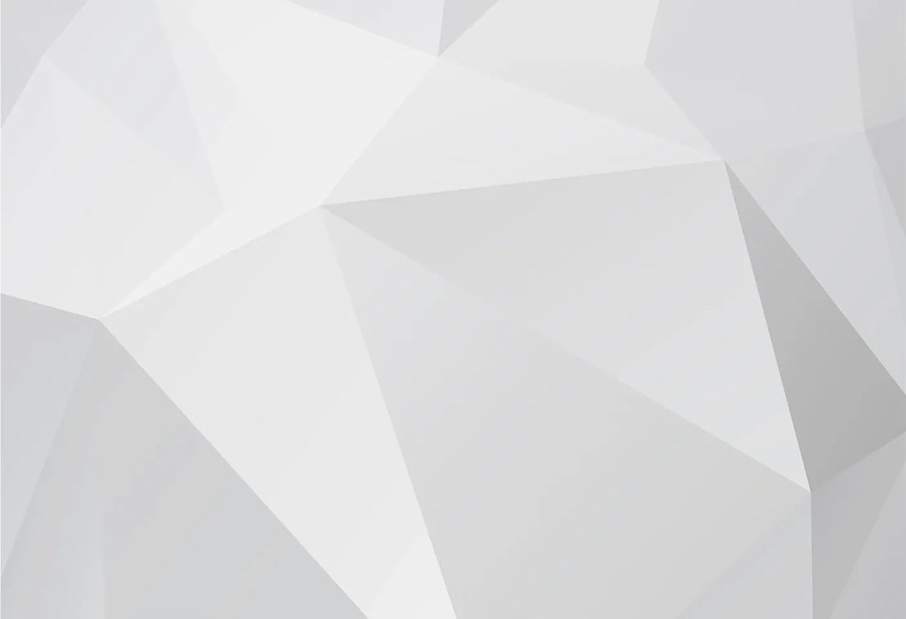 Divatos Flizelin Tapéta Ragasztóval Fali 3D Szürke háromszögek 152x104 Ragasztó