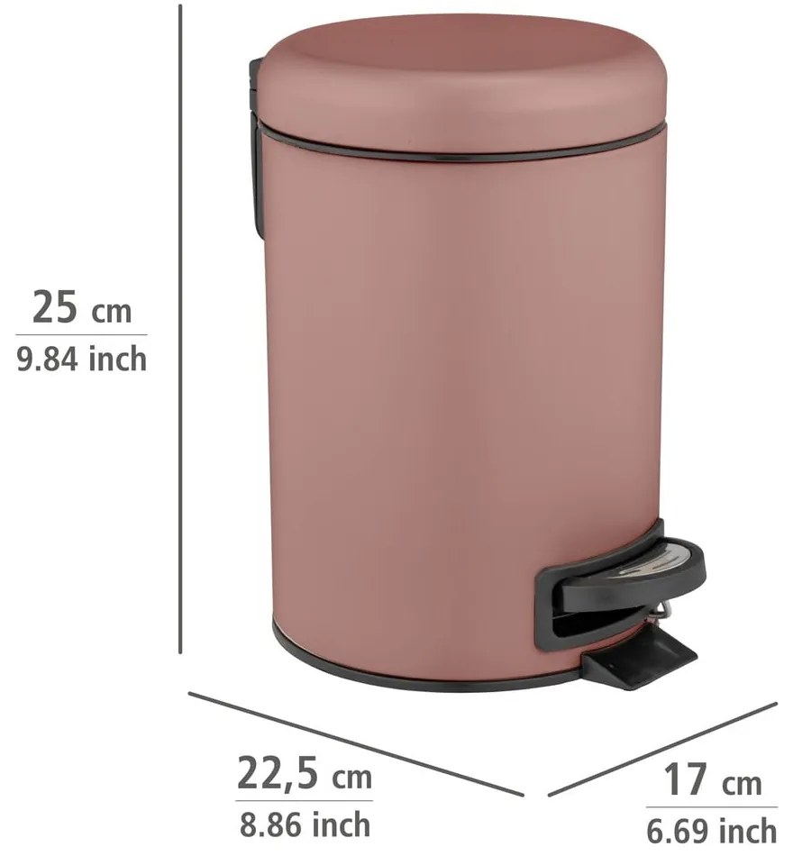 Acél pedálos szemetes 3 l Leman – Wenko