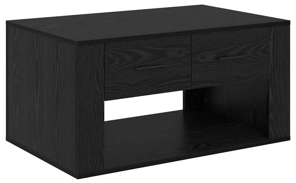 Dohányzóasztal fiókkal Fekete tölgy 80 x 50 x 40 cm Faanyag