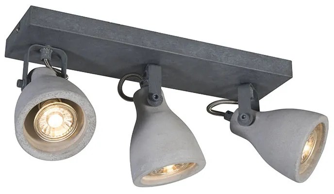 Ipari reflektor szürke beton 3-lámpás - Creto