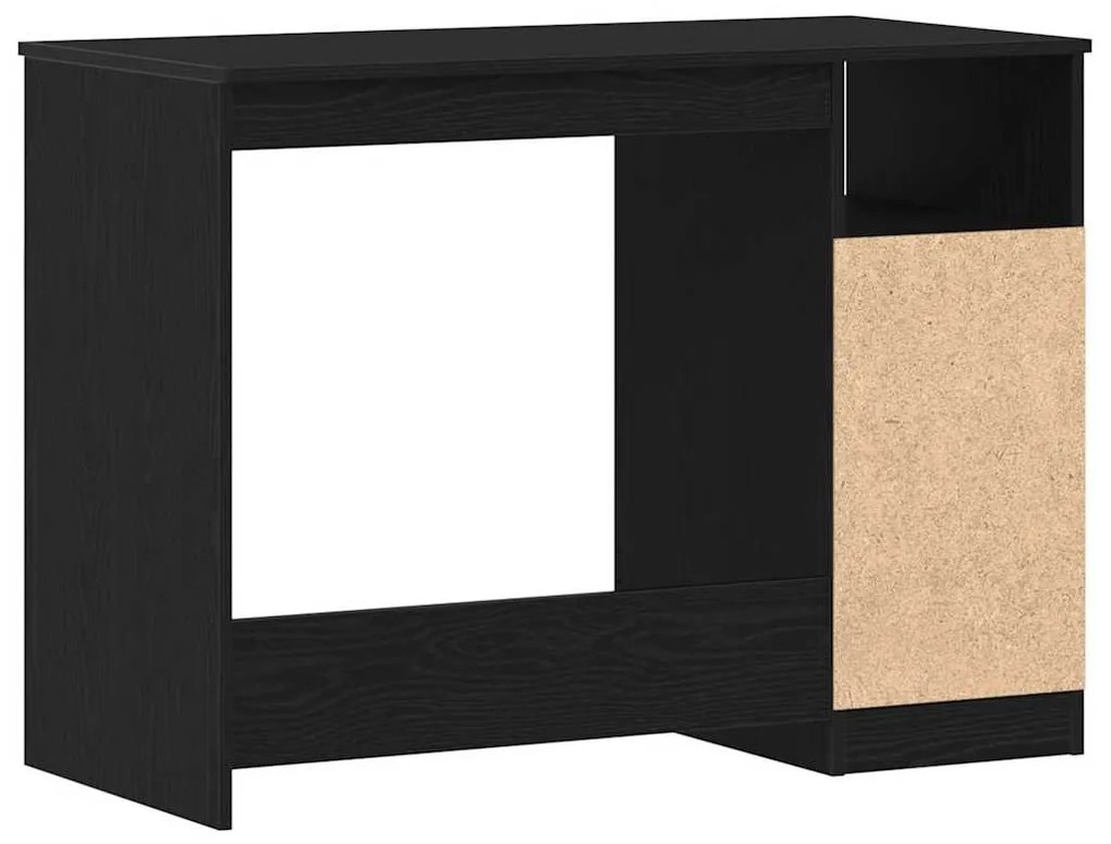 fekete tölgy szerelt fa íróasztal fiókokkal 102 x 50 x 76 cm