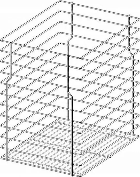 Rejs WE29.0151.01.549 Alsó kosár cargo mini 1p 600 L-450 fém effekt króm