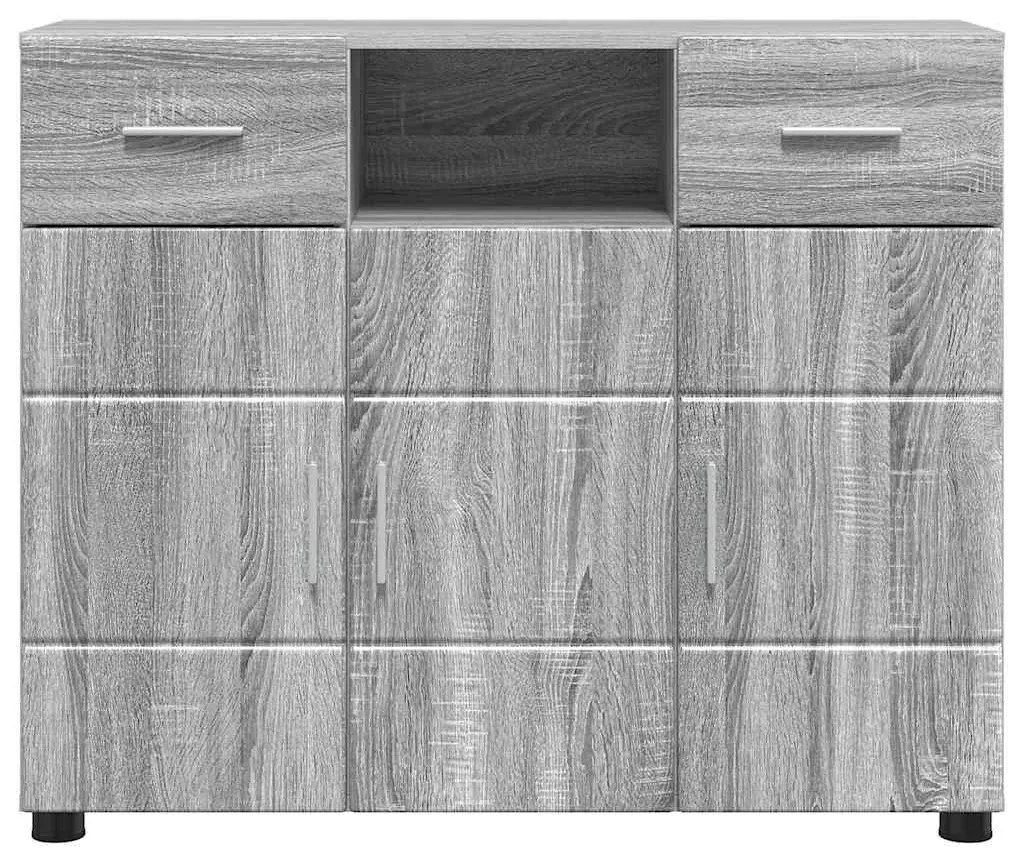 Széf fiókkal ajtóval Szürke sonoma 88.5 x 30.5 x 73 cm Faanyag