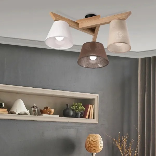 Brilagi - LED  Felületre szerelhető csillár  ANTHONY 3xE14/40W/230V tölgy