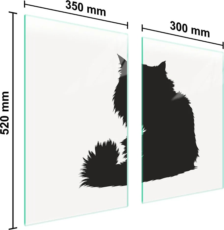 Üveg Konyhai Védőlap 65x52 Macska