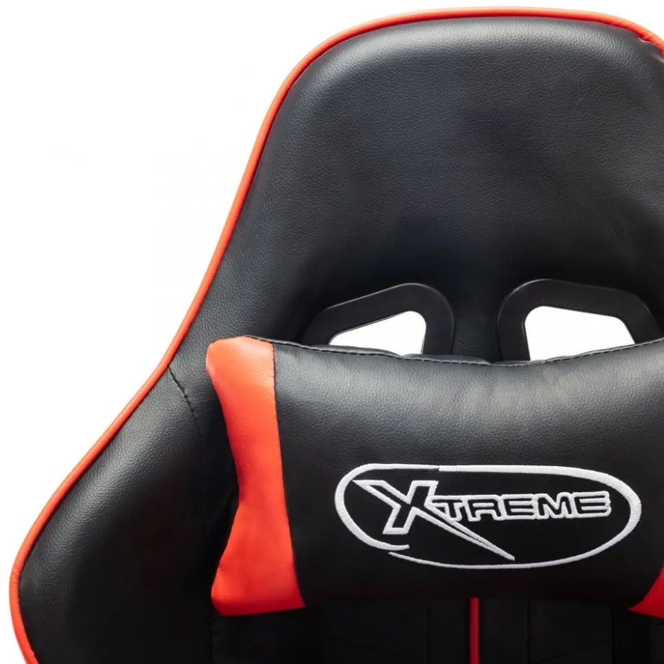 fekete és piros műbőr gamer szék