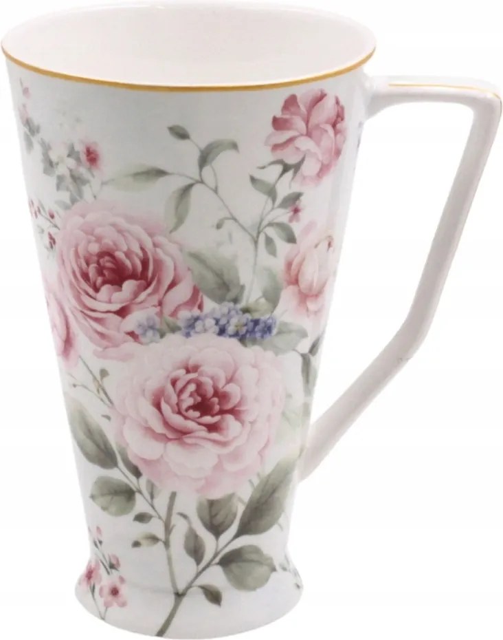 Home Elements Porcelán bögre 500 ml, Rose