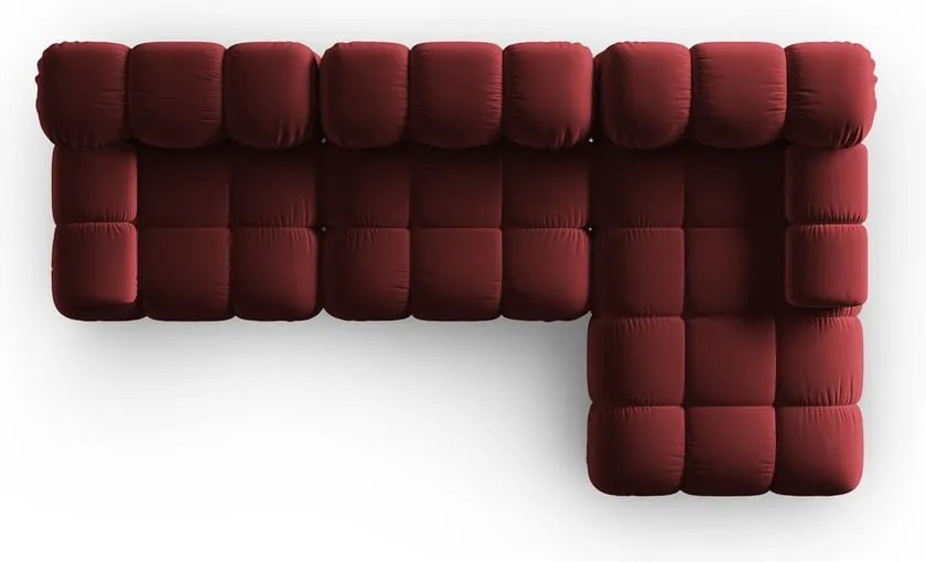 Piros bársony kanapé 285 cm Bellis – Micadoni Home