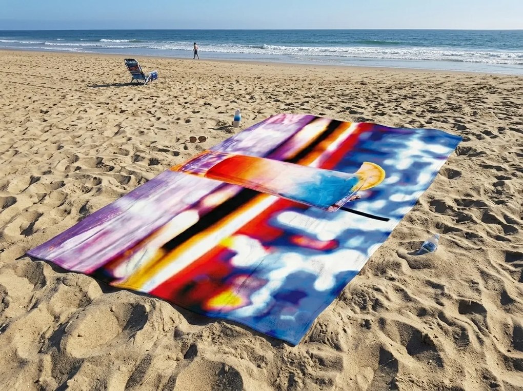Gyorsan száradó XXL strand fürdőlepedő FRIZZEL színes 150 x 210 cm, 100% mikroszál