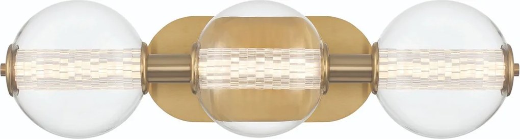 Quintiesse modern fürdőszobai lámpa atomo átlátszó csiszolt arany elsqn-atomo-3w-bg IP44
