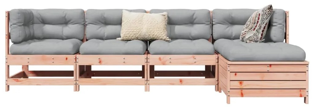 vidaXL 5 részes tömör duglászfenyő kerti kanapészett