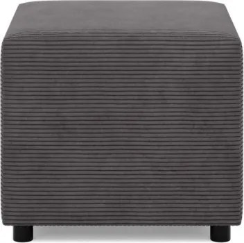 Zeus puff, kordbársony, 50x50, szürke