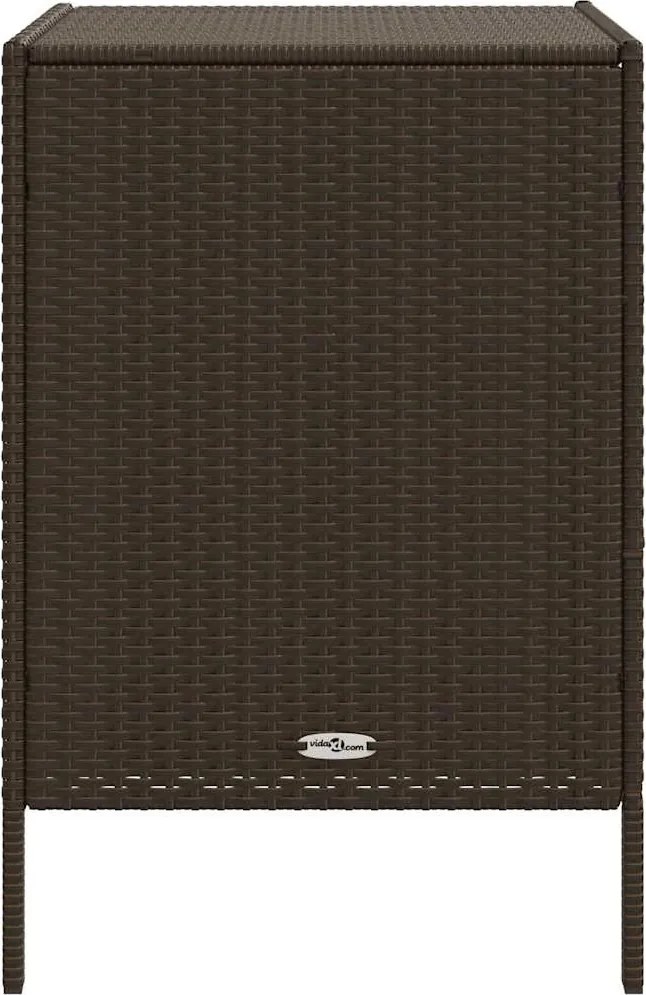 vidaXL barna polyrattan kerti tárolószekrény 55 x 59 x 80 cm