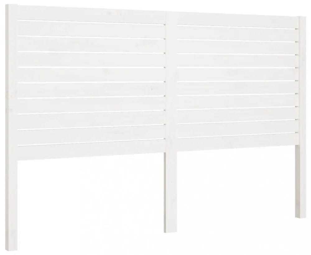 fehér tömör fenyőfa ágyfejtámla 141x4x100 cm