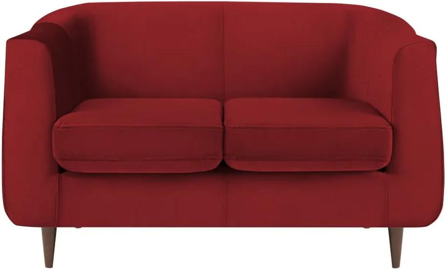 Glam piros bársony kanapé, 125 cm - Kooko Home