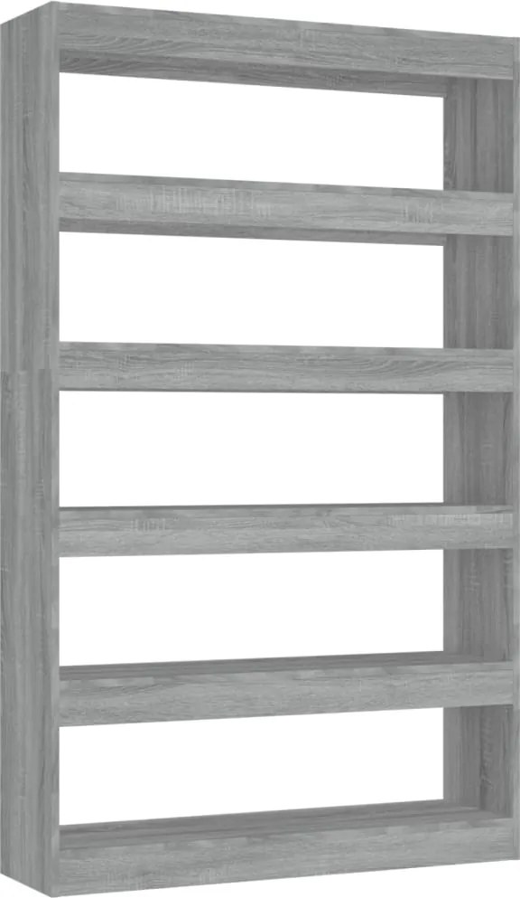 vidaXL szürke sonoma színű könyvszekrény/térelválasztó 100x30x166 cm