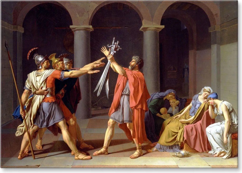 Fém poszter Oath of horatii David Ajándék 22 x 31 cm