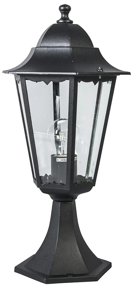 Klasszikus kültéri lámpa talppal fekete IP44 - New Orleans